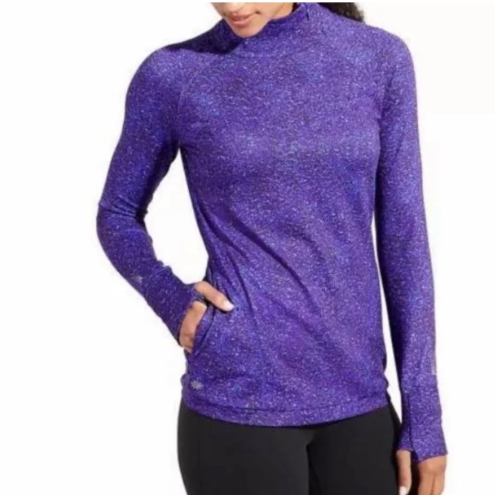 Athleta | large | superluxe ski half zip top